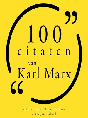 cover image of 100 citaten van Karl Marx